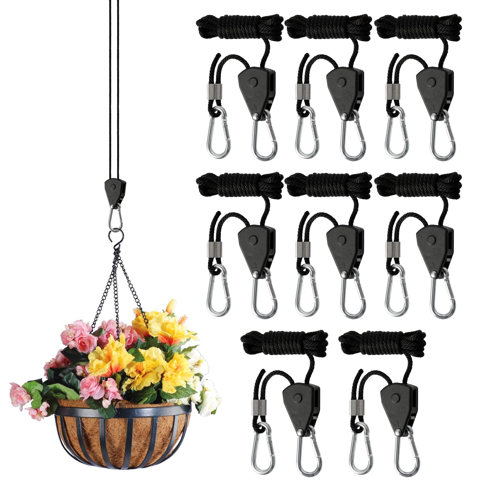 Ratchet Hanger, 8 Stück Einstellbare Seil Seilhaken Ratsche Seilratsche, 1/8 Zoll Leichte Abspan... | Amazon (DE)