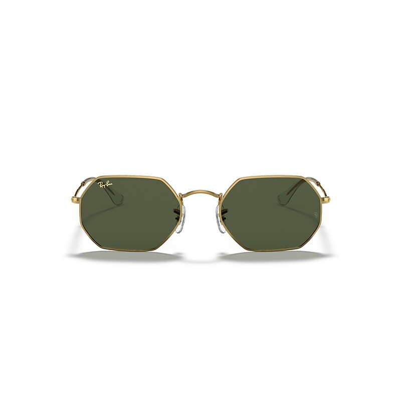 Ray-Ban Octagonal Legend Gold Sunglasses Gold Frame Green Lenses 53-21 | Ray-Ban (US)