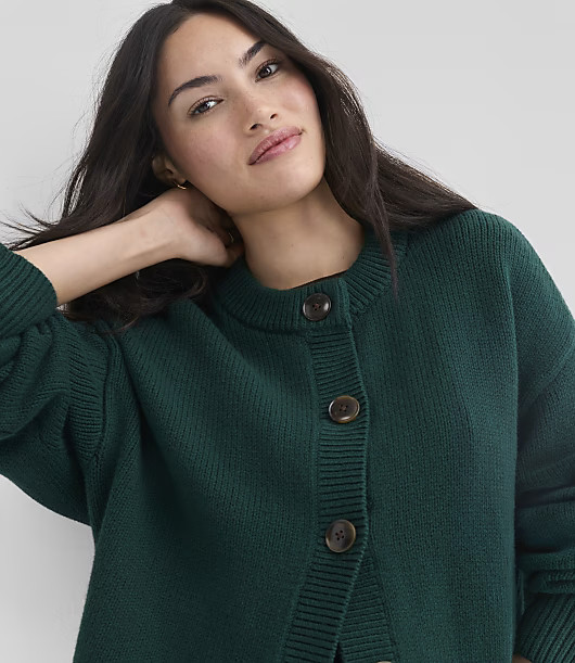 Loft Petite Oversized Chunky Cardigan | LOFT