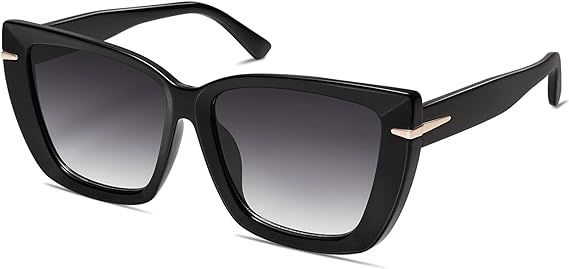 SOJOS Big Oversized Cat Eye Sunglasses for Women 70s Retro Trendy Designer Shades SJ2231 | Amazon (US)