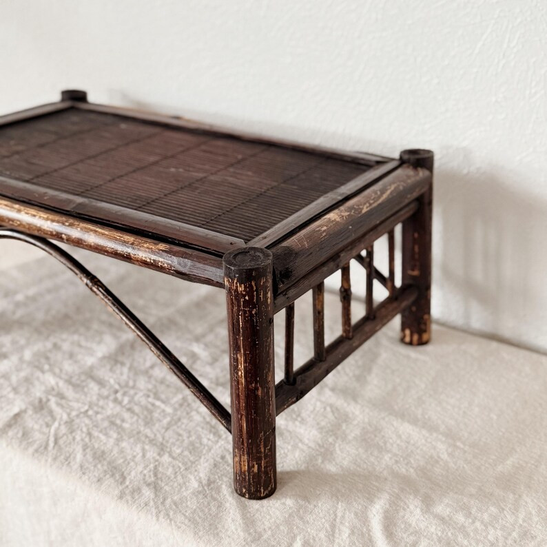 Vintage Bamboo Rattan Tabletop Shelf - Etsy | Etsy (US)