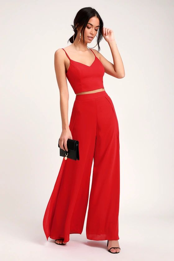 Out Tonight Red Two-Piece Jumpsuit | Lulus (US)