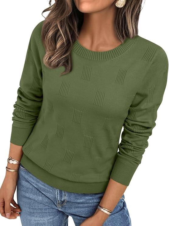 LILLUSORY Womens Sweaters Fall Fashion 2026 Lightweight Long Sleeve Knit Pullover Casual Trendy T... | Amazon (US)
