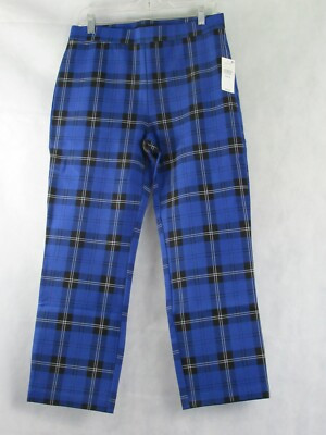 Sanctuary Women's Carnaby Kick-Crop Capri Pants, Blue Plaid  | eBay | eBay US
