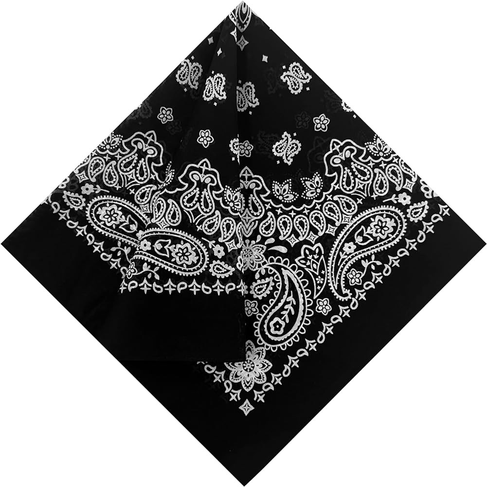 Single Pack Bandanas 60s Premium Cotton Soft Thin Handfeel Large Handkerchief for Men and Women | Amazon (US)