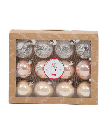 Made In Poland 24pc Glass Ornament Set | TJ Maxx