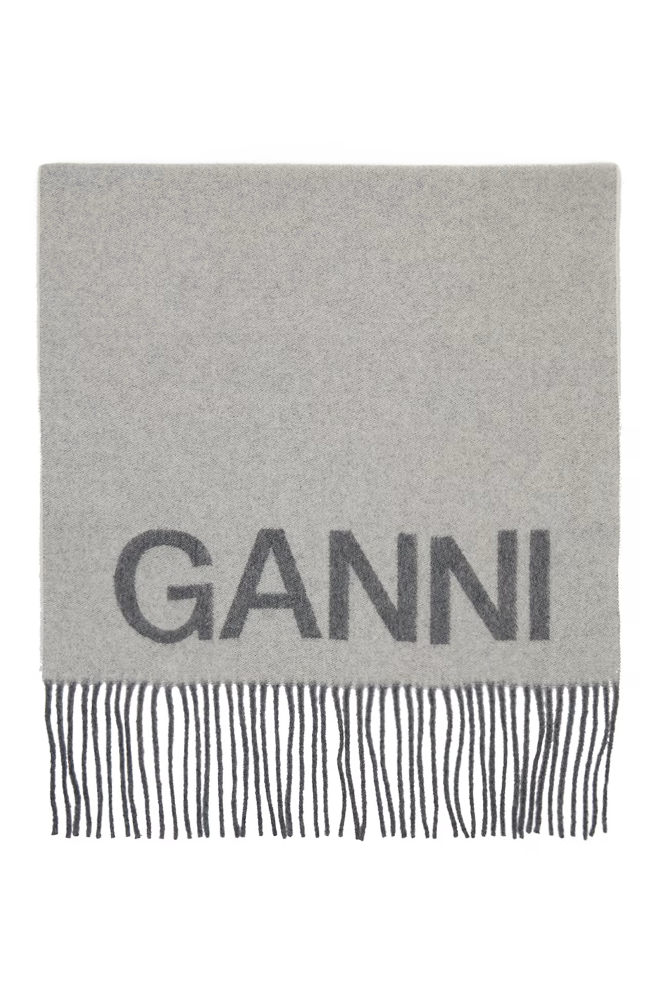 Gray Fringe Logo Scarf | SSENSE