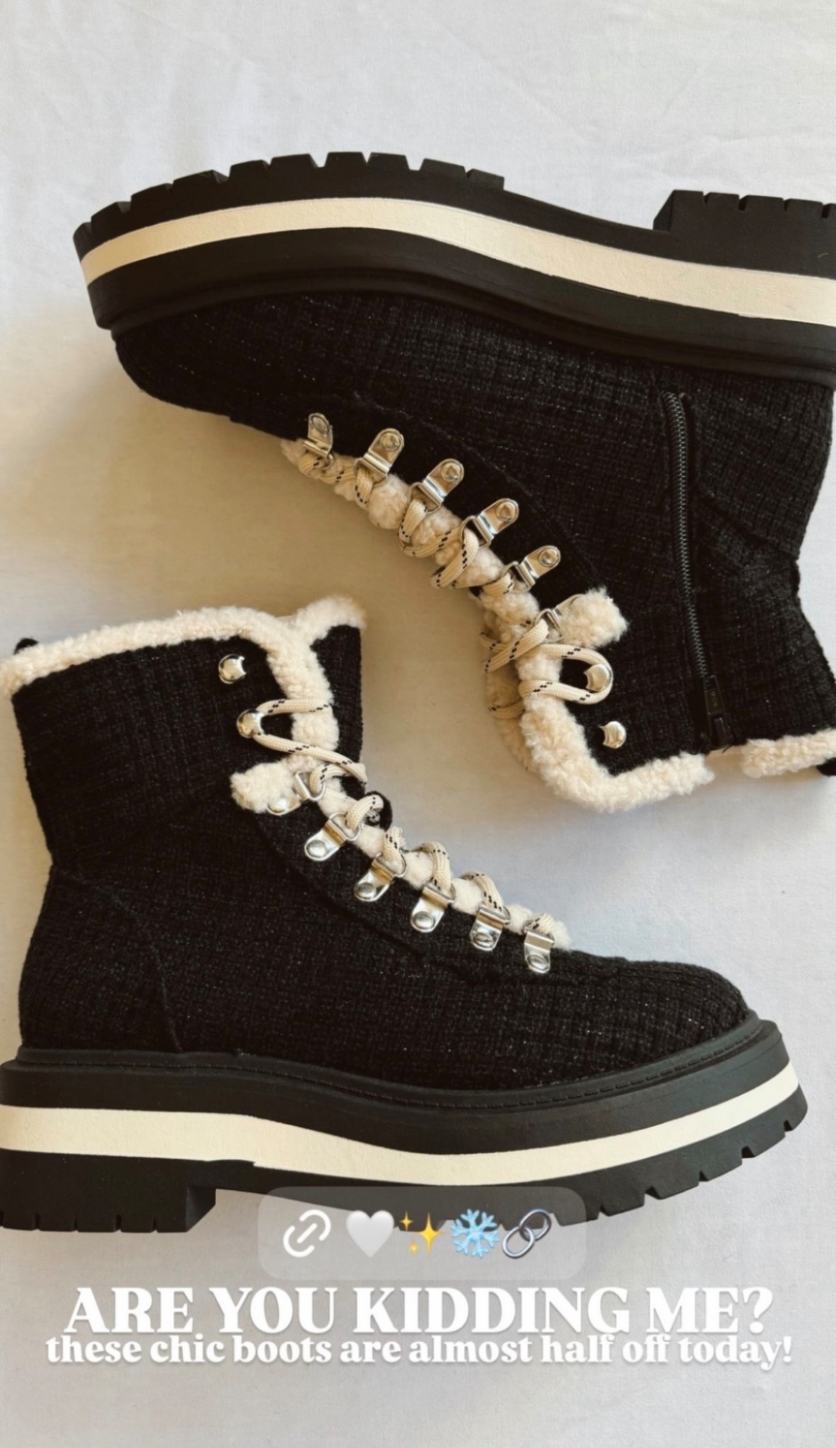 🤍 ARE YOU KIDDING ME? these chic boots are almost half off today!