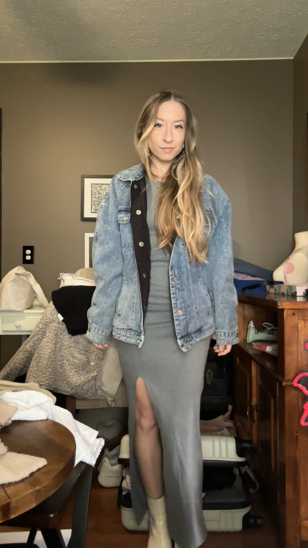Casual maxi dress and denim jacket outfit🤍

#LTKdayinmylife #LTKootd