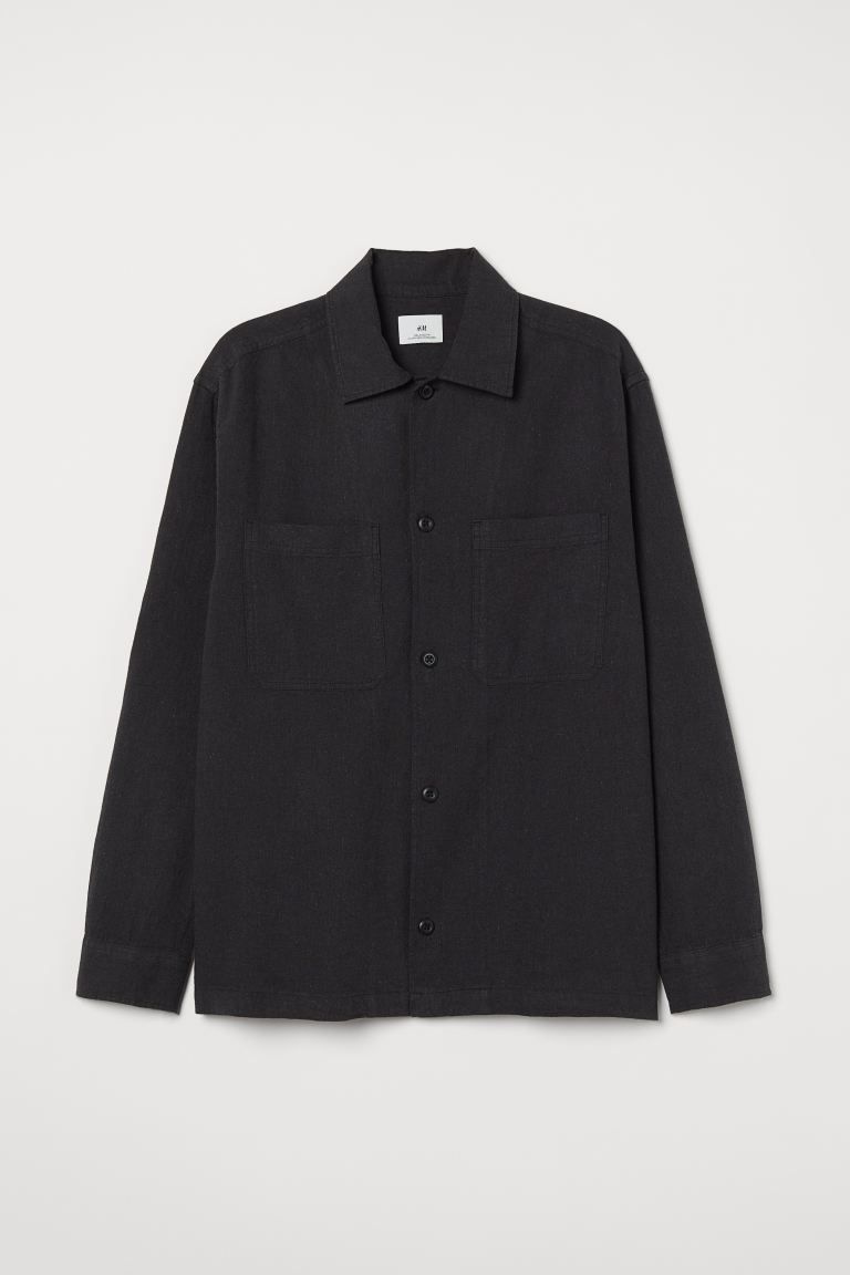 Relaxed Fit Linen-blend Shirt Jacket | H&M (US)