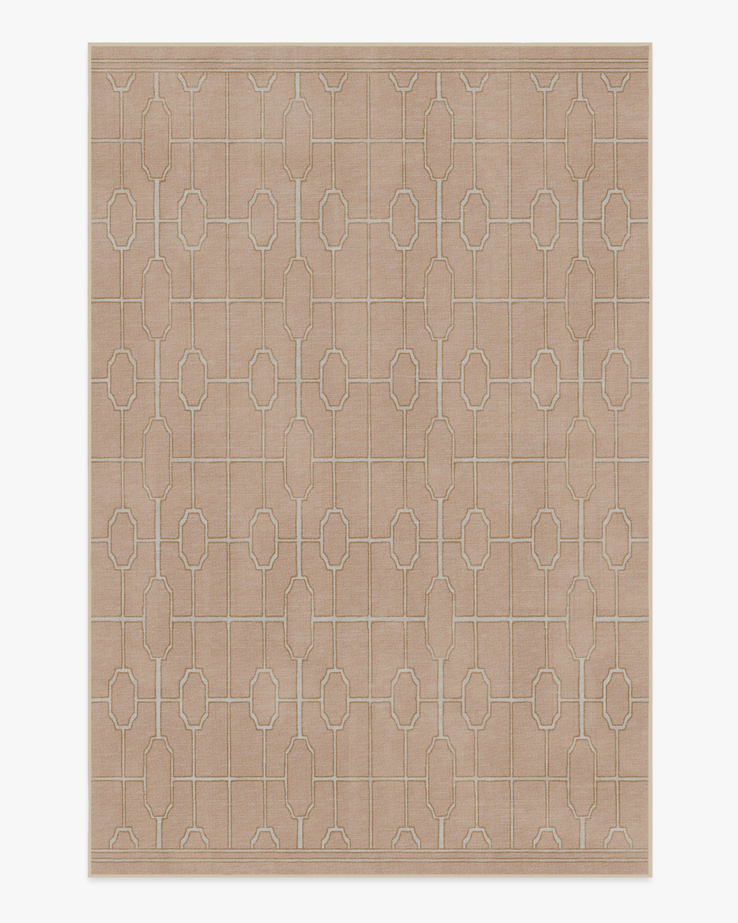 The Hiltons Diana Trellis Rose Gold Rug | Ruggable