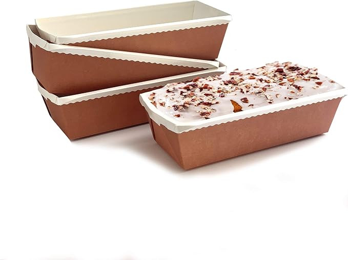 Paper Loaf Pans – 24pcs, 6.5” x 2.5” x 1.75”, 14oz – Oven, Microwave & Freezer Safe –... | Amazon (US)