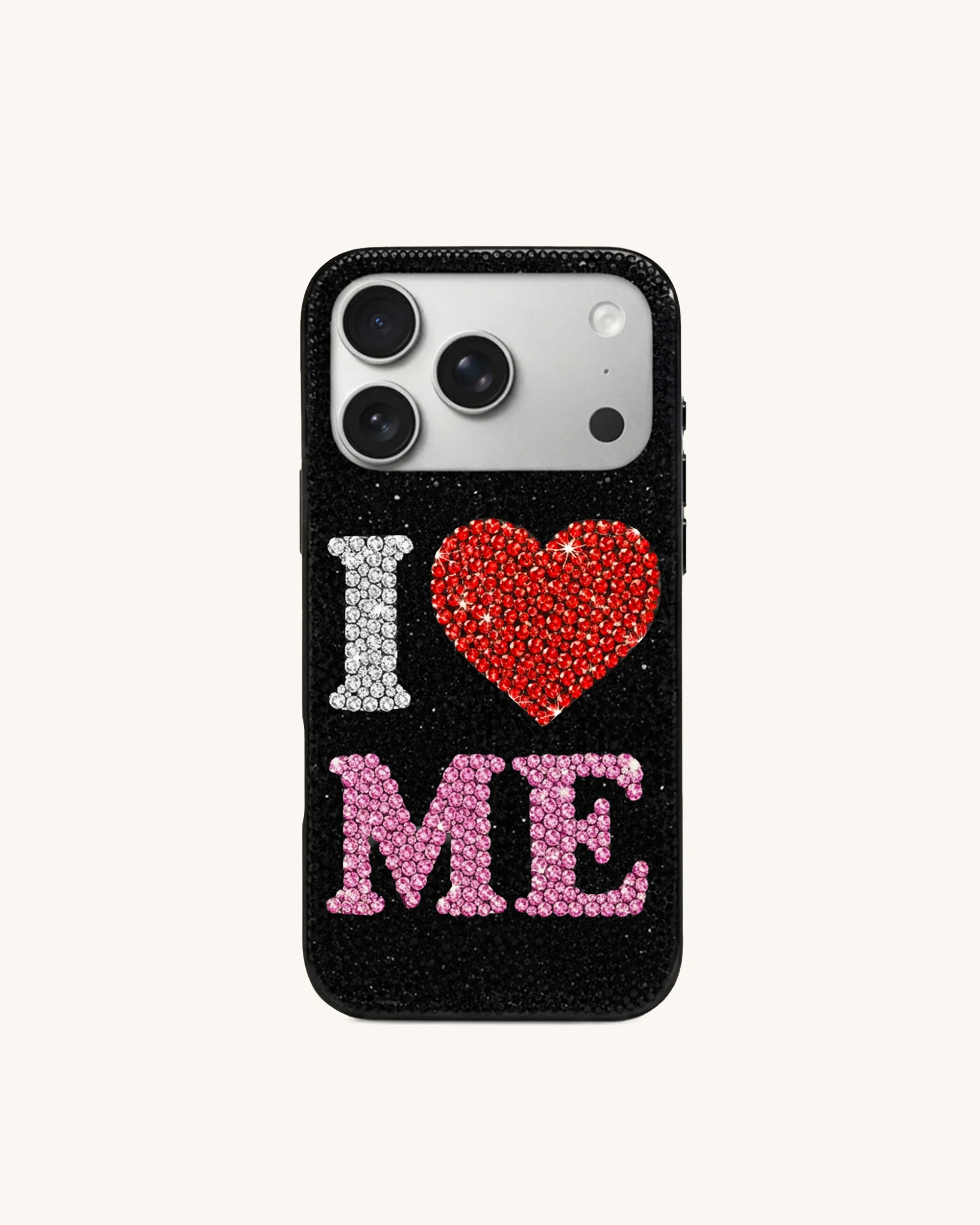 I Love Me Artificial Crystal Phone Case - Black | JW PEI US