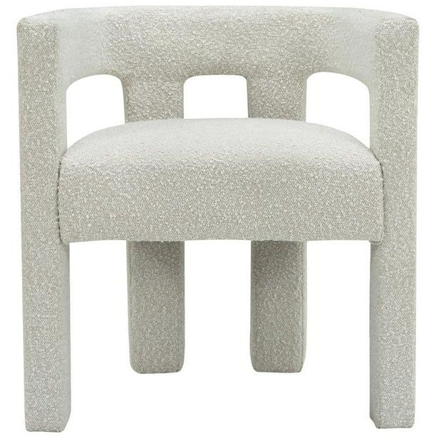 Meridian Furniture Athena Cream Boucle Fabric Accent/Dining Chair | Walmart (US)