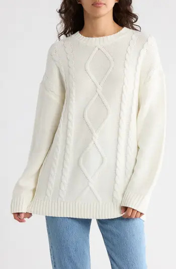 Oversize Cable Stitch Sweater | Nordstrom Rack