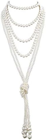 Cizoe 1920s Pearls Necklace Fashion Faux Pearls Gatsby Accessories Vintage Costume Jewelry Cream ... | Amazon (US)