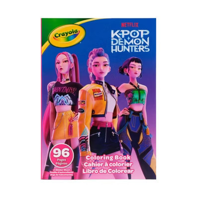 Crayola 10.75"x7.75" K-Pop Demon Hunters Coloring Book 96 Pages | Target