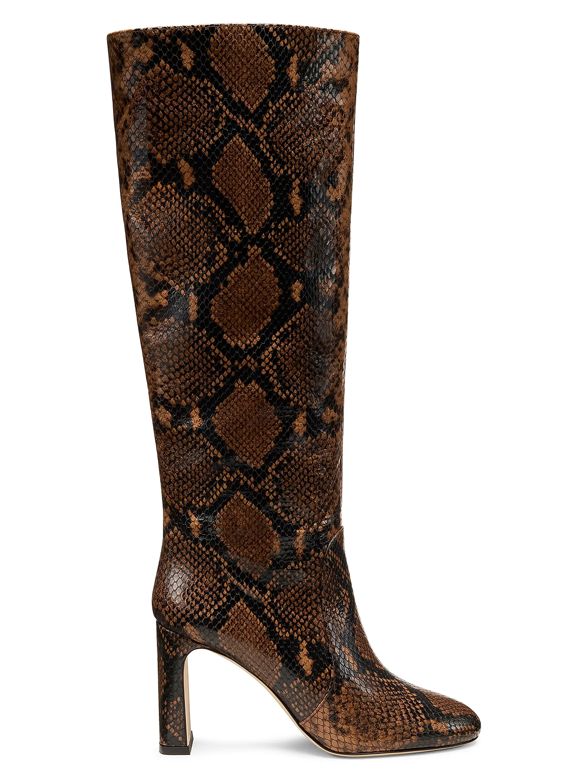 Babette 85MM Snake-Embossed Leather Tubo Boots | Saks Fifth Avenue