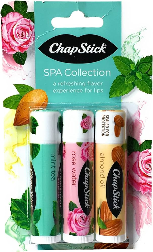 Chap Stick (1) Chapstick Spa Collection Trio (Mint Tea, Rose Water and Almond Oil Flavors) 3 Stic... | Amazon (US)