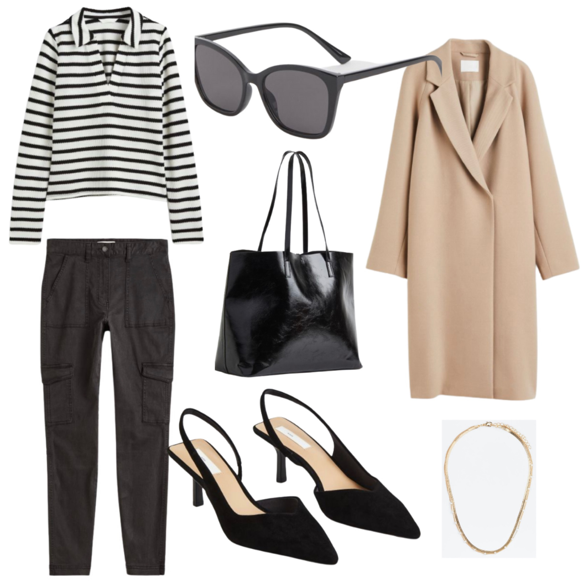 Dressed up cargo pants. Pair these skinny cargo pants with sling backs and some classic accessories to take your look from casual to elegant. 
Keep the colour palette simple with black & understated neutral tones 

#LTKSeasonal #LTKshoecrush #LTKeurope