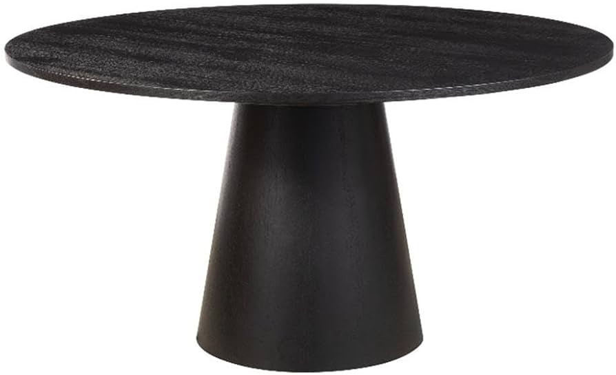 Alpine Furniture Cove 59" Round Mid-Century Modern Solid Rubberwood Dining Table, Sloped Bottom o... | Amazon (US)