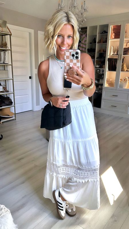 This tank and skirt is quickly becoming a few of my favorite things to wear this summer!!!!! Also, linking the best bra to wear with these tanks! 
⬇️⬇️⬇️
Tank medium
Skirt small

#LTKFindsUnder100 #LTKStyleTip #LTKFindsUnder50
