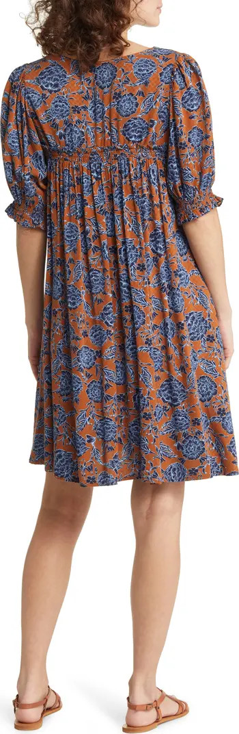 Floral Puff Sleeve Minidress | Nordstrom