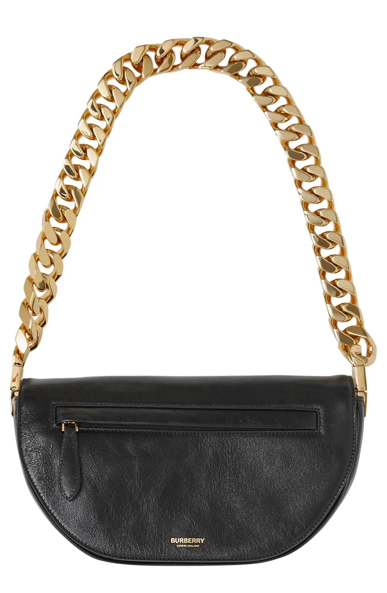 Burberry Small Olympia Leather Shoulder Bag in Black at Nordstrom | Nordstrom