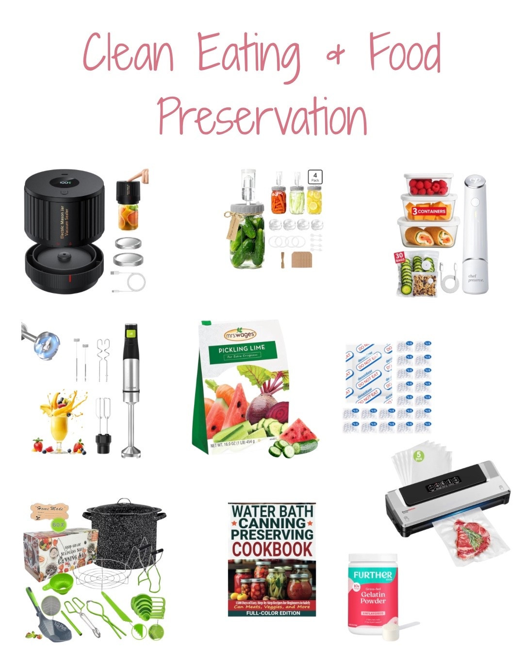 Clean Eating & Food Preservation 

#LTKmomlife #LTKfoodie #LTKActive