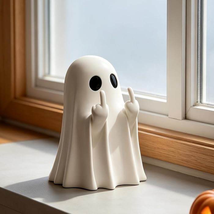 Halloween Ghost Figurine Cute Statue Ghost Decor Spooky Resin Statue Best Gifts for Anniversary W... | Amazon (US)