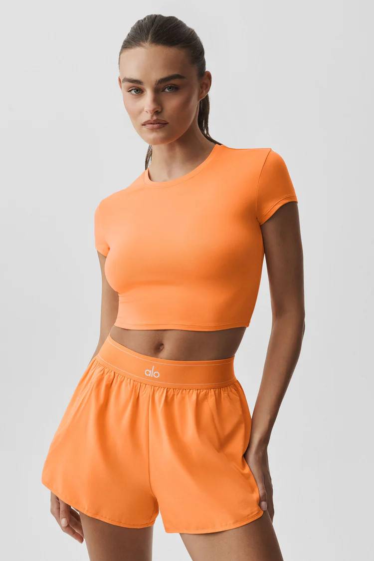 Alosoft Crop Finesse Short Sleeve | Alo Yoga