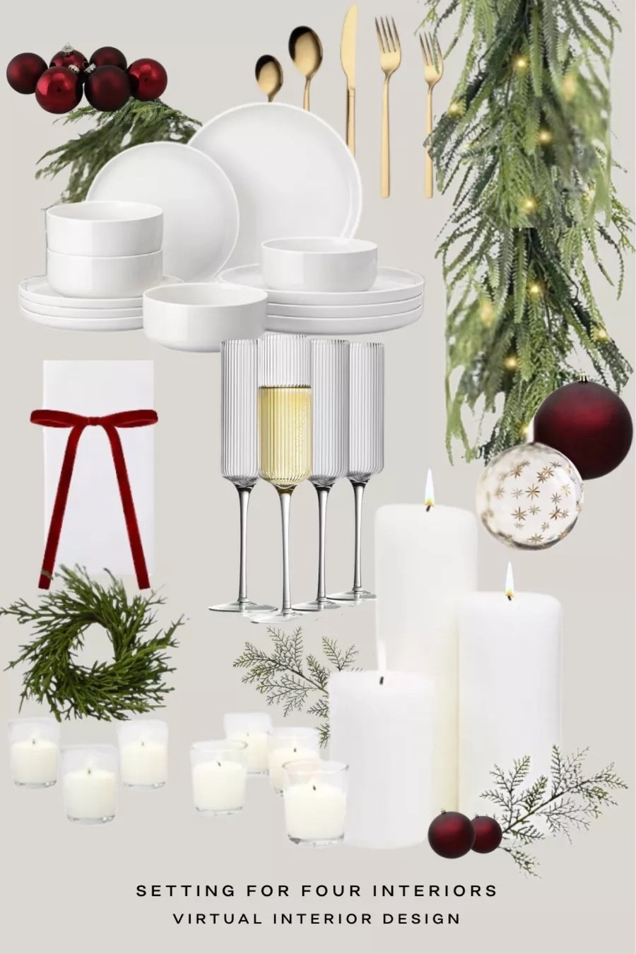 Red and white  Christmas table decor ideas. Everything you need to set and decorate a gorgeous dining table for the holidays! 

Table setting, Organic modern, transitional, burgundy, neutral, holiday tablescape, garland, dinnerware, candles, glasses, napkins, centerpiece, Amazon home, Amazon must haves, cozy

#LTKHoliday #LTKFindsUnder50 #LTKFindsUnder100 #LTKHome
