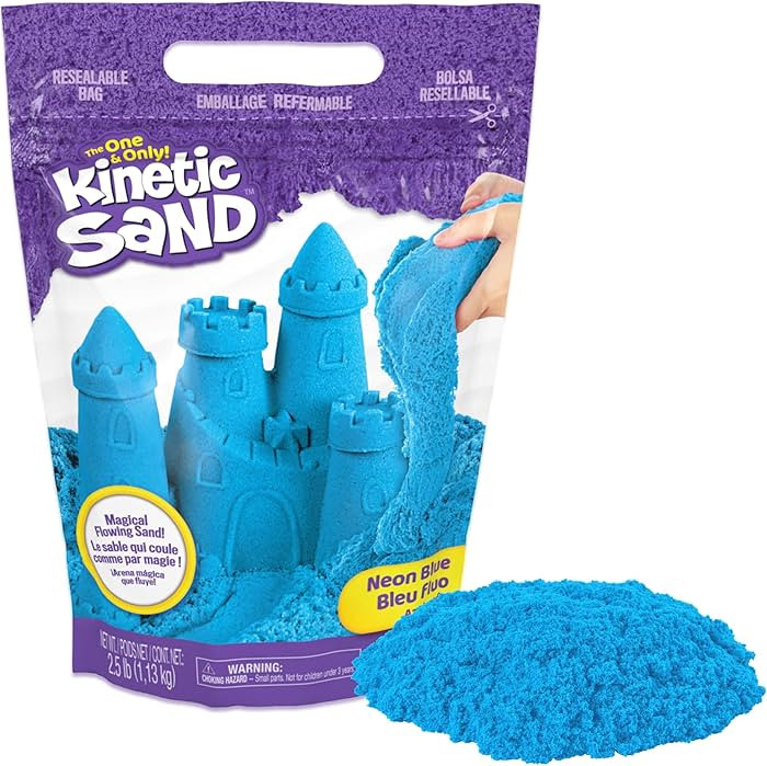 Kinetic Sand, 2.5lbs Blue Play Sand, Moldable Sensory Toys for Kids, Resealable Bag (Packaging Ma... | Amazon (US)