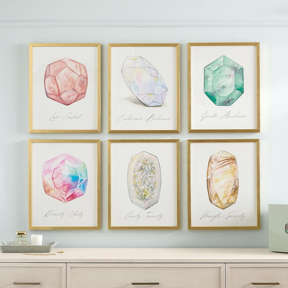 Kendra Scott Gem Framed Wall Art | Pottery Barn Teen