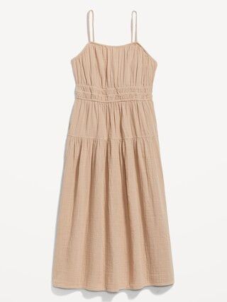 Waist-Defined Smocked Tiered Midi Cami Dress for Women | Old Navy (US)