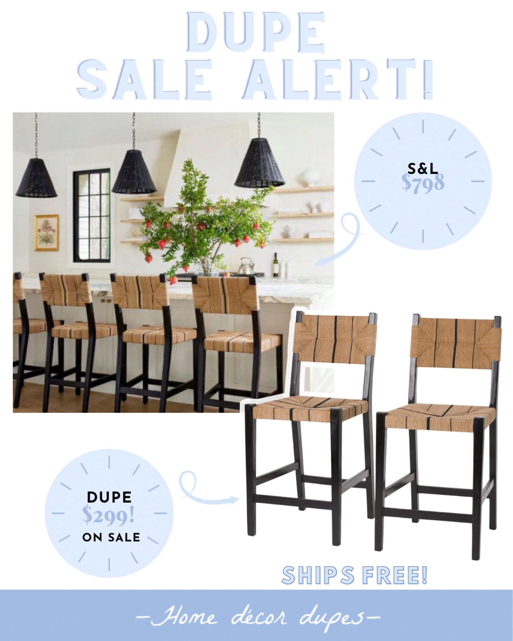 These Serena & Lily Carson counter stool DUPES are on clearance!!! Snag a set of 2 now for just $299 plus free shipping with code: SHIP89 vs. one S&L stool for $798!

Also linked the matching dupe dining chairs!

#LTKfamily #LTKhome #LTKsalealert