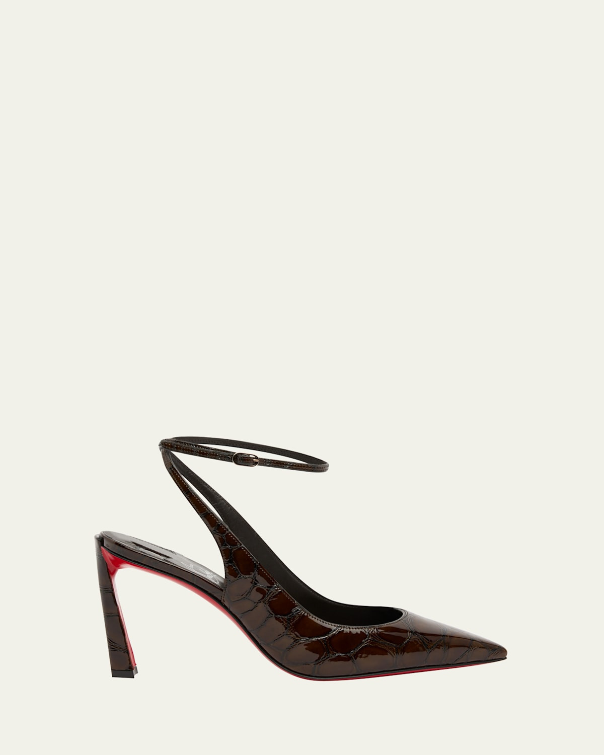 Condora Croc-Embossed Patent Leather Red Sole Pumps | Bergdorf Goodman