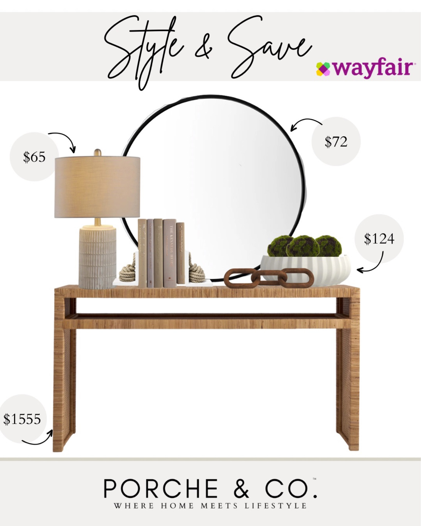 Style and save, Wayfair decor, Wayfair styling, entryway styling 
#visionboard #moodboard #porcheandco

#LTKstyletip #LTKFind #LTKhome
