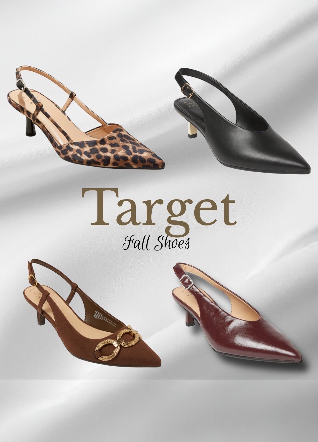 I have been loving Target’s fall shoe collection! These kitten heels are perfect because you don’t need to sacrifice comfort for fashion.
*They run true to size 

#LTKMidsize #LTKShoeCrush #LTKStyleTip