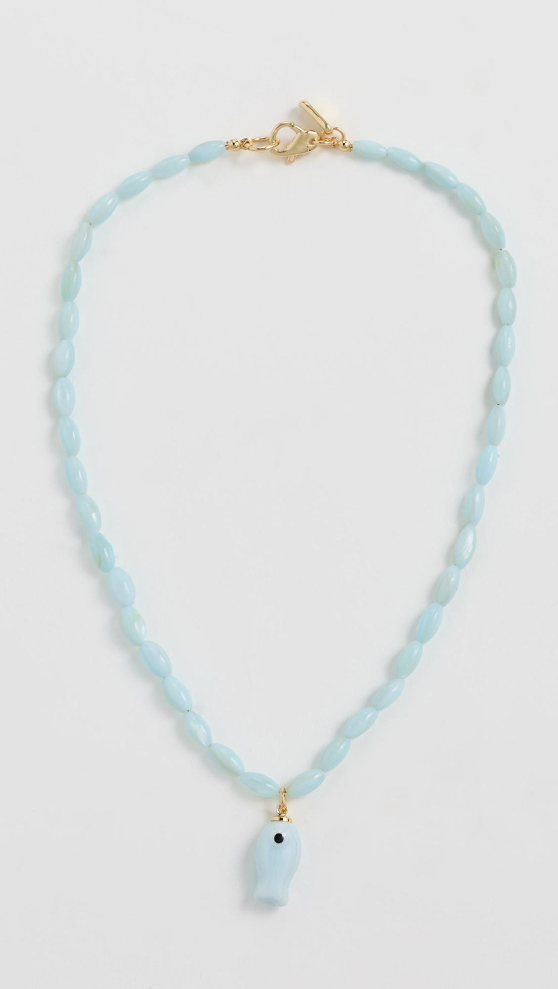 Light Blue Beaded Fish Necklace | Shopbop