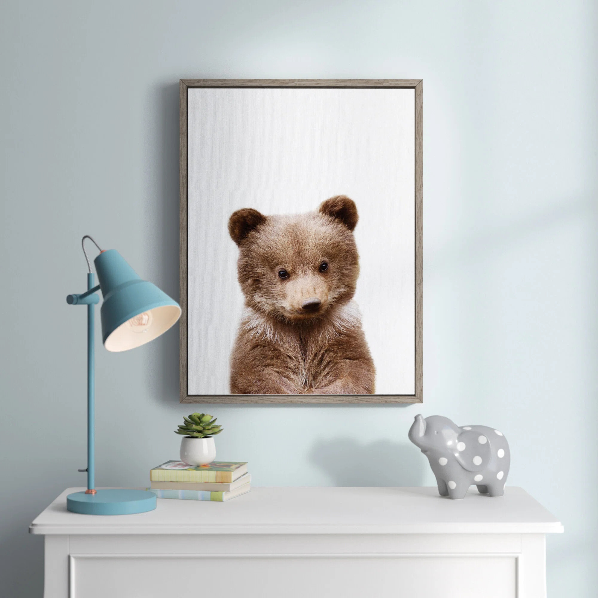 Animal Studio Bear by Amy Peterson Framed Canvas Wall Art Print | Wayfair North America