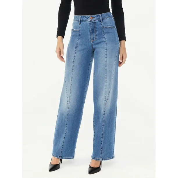 Sofia Jeans by Sofia Vergara Women's Diana Super High Rise Seamed Palazzo Jeans - Walmart.com | Walmart (US)