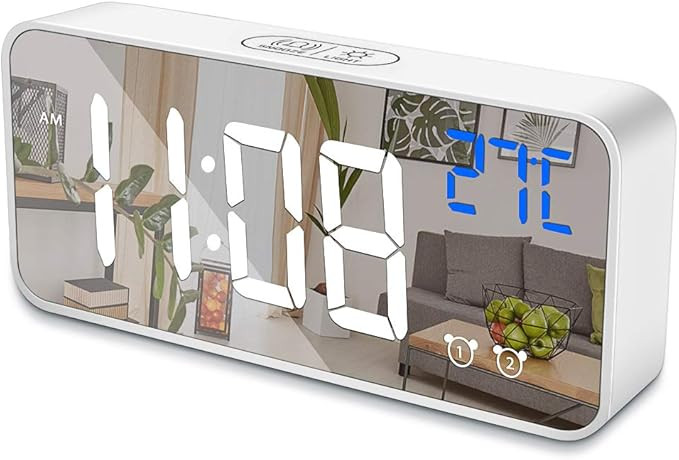Digital Alarm Clock for Bedroom yotutun,Desk Clock with USB Port,Adjustable Volume & Brightness D... | Amazon (US)