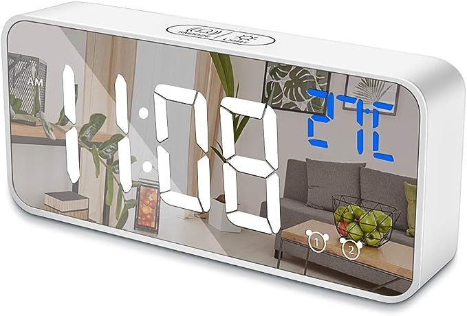 Digital Alarm Clock for Bedroom yotutun,Desk Clock with USB Port,Adjustable Volume & Brightness D... | Amazon (US)