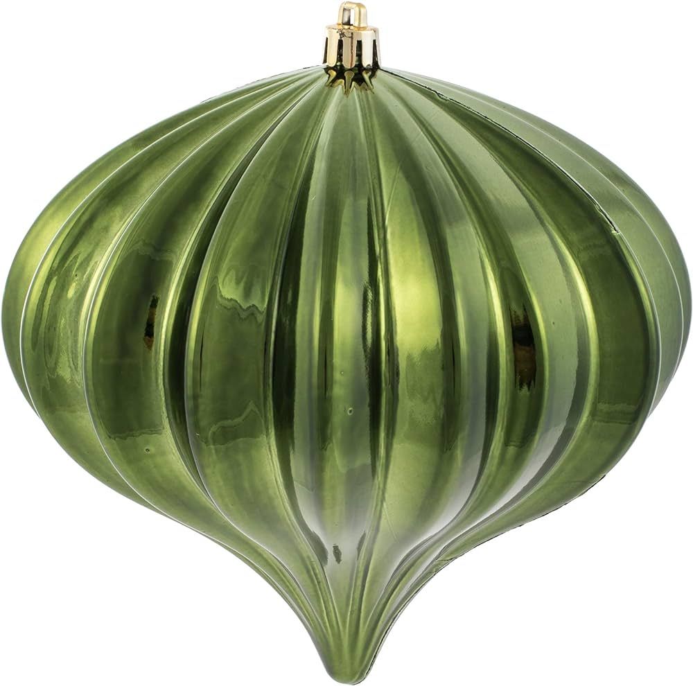 Vickerman 5.7" Moss Green Shiny Onion Christmas Ornament, UV Treated, Set of 3 | Amazon (US)
