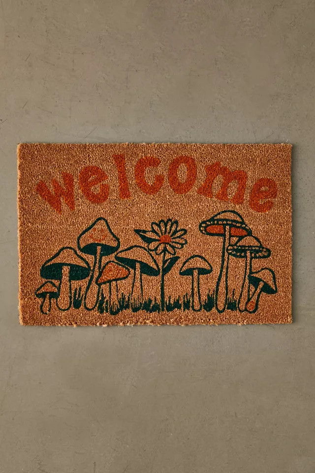 Welcome Shroomies Doormat | Urban Outfitters (US and RoW)