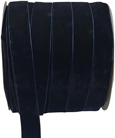 Amazon.com: 10 Yards Velvet Ribbon Spool Available in Many Colors (Navy, 1") | Amazon (US)
