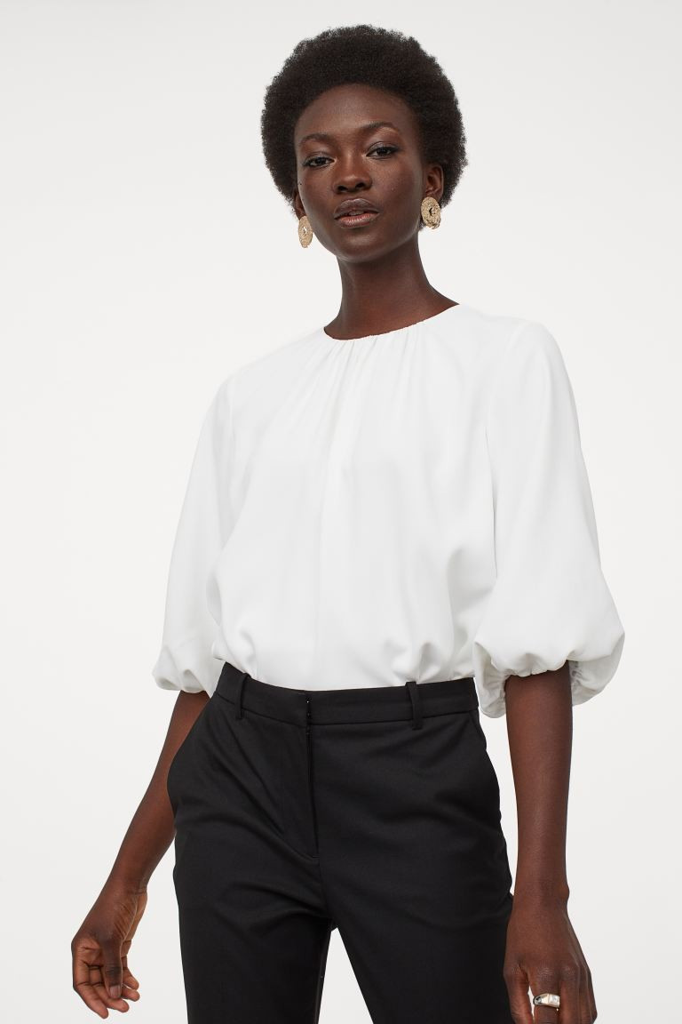 Voluminous-sleeved Blouse | H&M (US + CA)