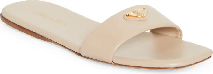 Prada Triangle Logo Slide Sandal (Women) | Nordstrom | Nordstrom