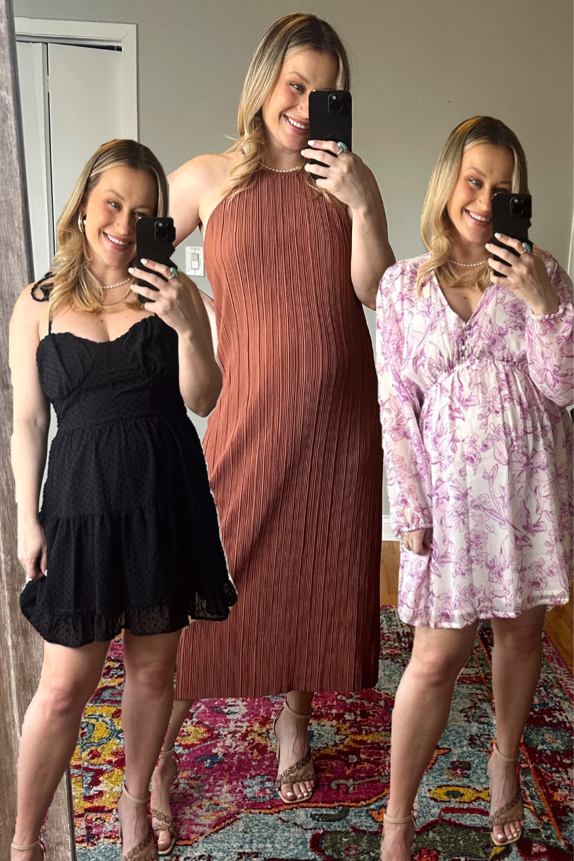 Spring dresses perfect for a bump! #vacationoutfit #springdress #maternity 

#LTKshoecrush #LTKfindsunder50 #LTKbump